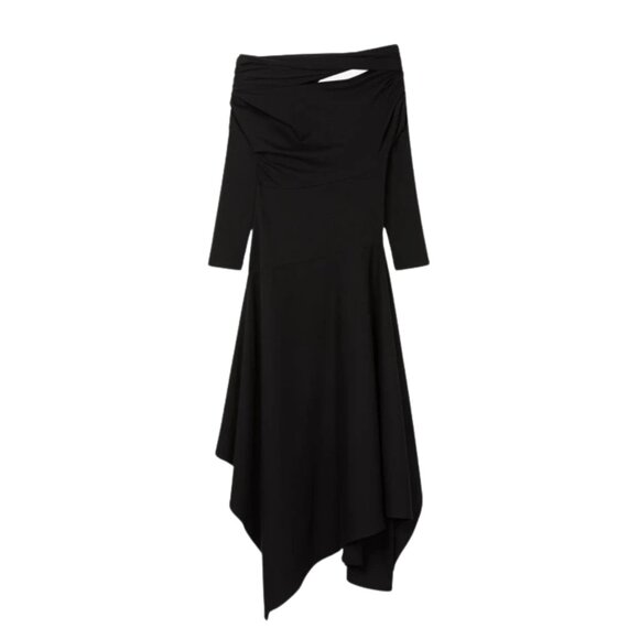 AZ Factory Black Drop Shoulder Dress - Picture 1 of 3